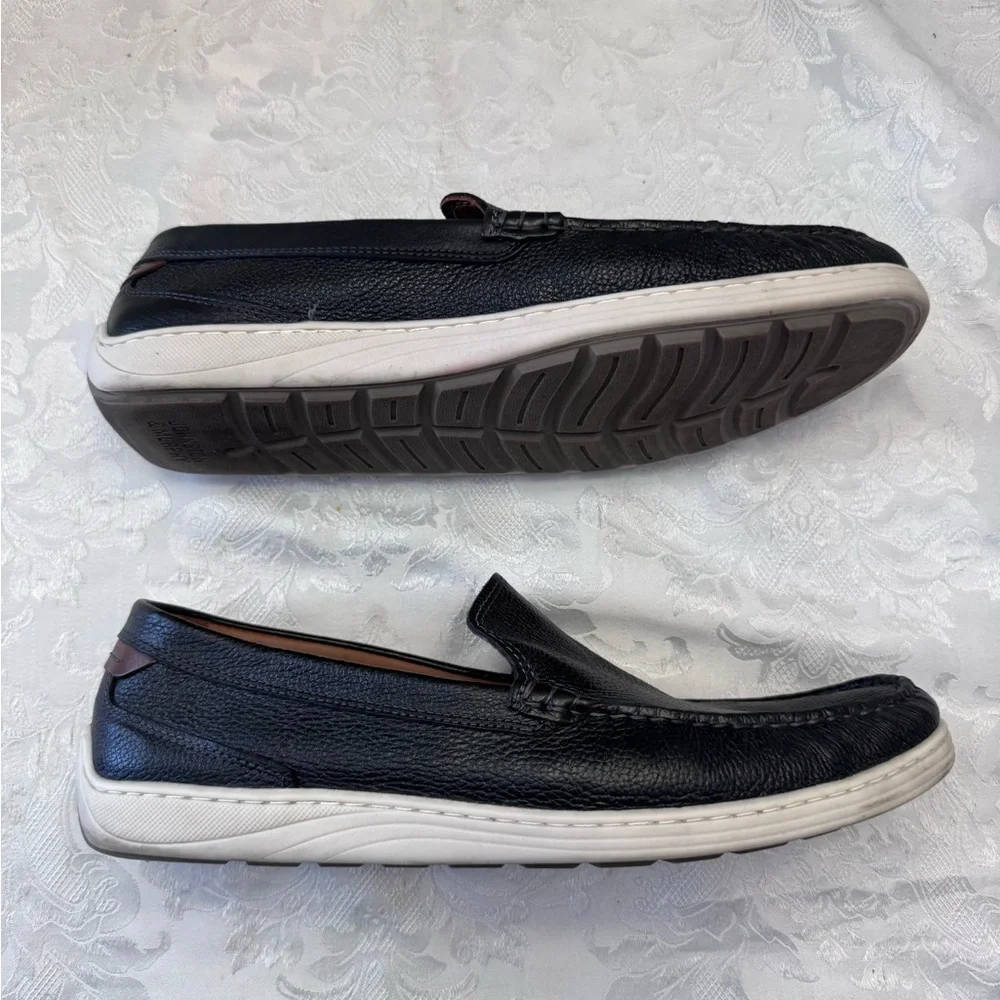 Johnston & Murphy 12M Black Leather Memory Foam Loafer Driving Moccasins Comfort